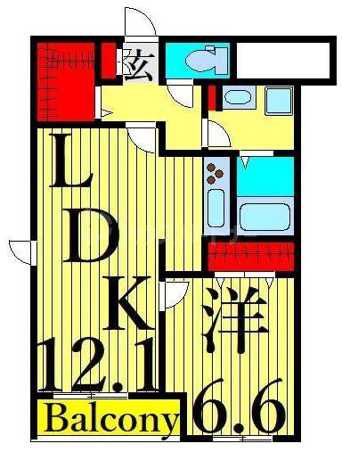 CASA PIZZICATO(1LDK/4階)の間取り写真