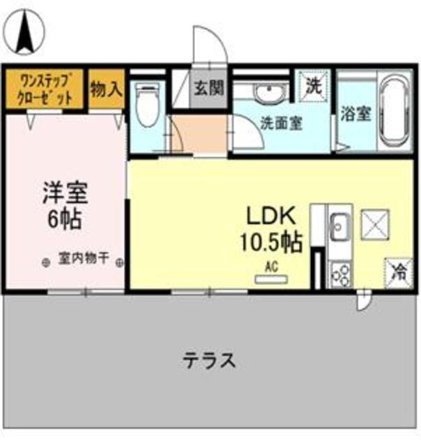 K-プレイス・レイクタウン II(1LDK/1階)の間取り写真