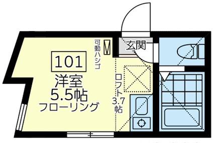 ソニオ ユナイト(ワンルーム/1階)の間取り写真