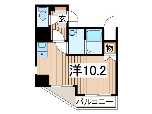 SKコートV(ワンルーム/7階)の間取り写真
