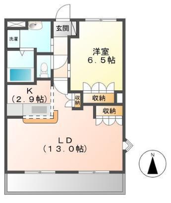 グランソフィア高坂(1LDK/2階)の間取り写真