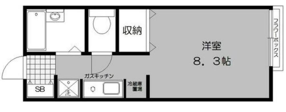 ET中央(ワンルーム/2階)の間取り写真