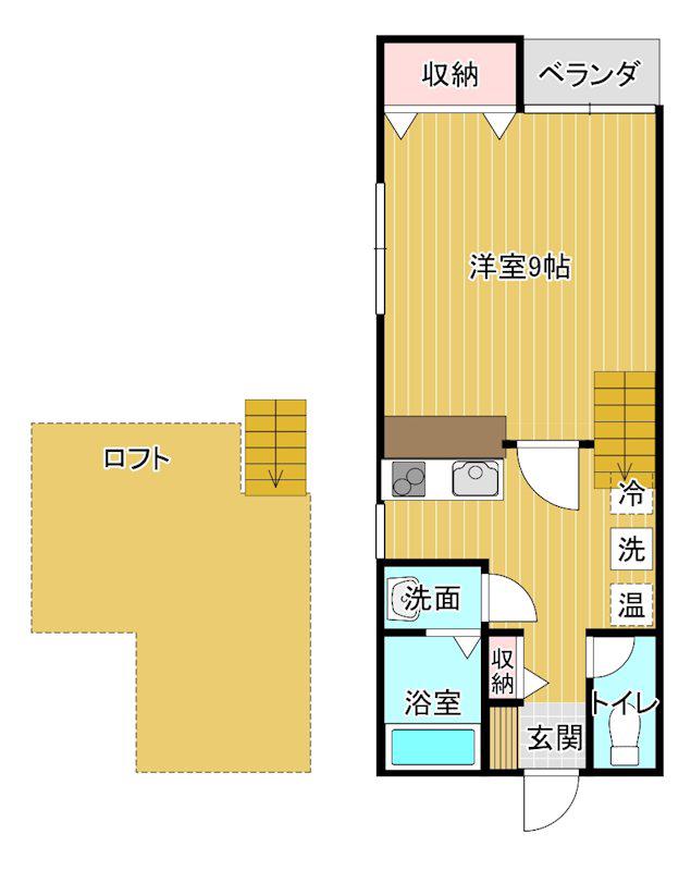 GAKUENヒルズ(1K/1階)の間取り写真