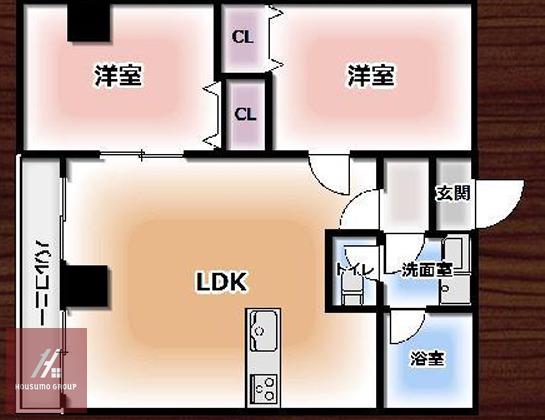 MSヒルズ千里丘サウス(2LDK/6階)の間取り写真