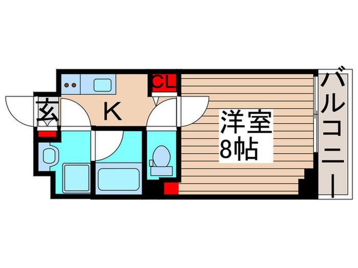 CREVISTA梅島(1K/5階)の間取り写真