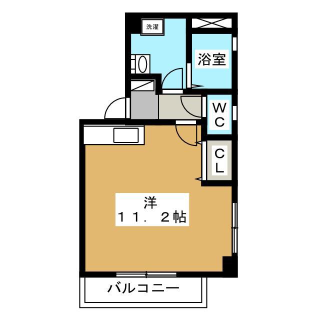 アドヴァンスK(ワンルーム/3階)の間取り写真