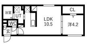 厚別中央4-4MS(1LDK/2階)の間取り写真