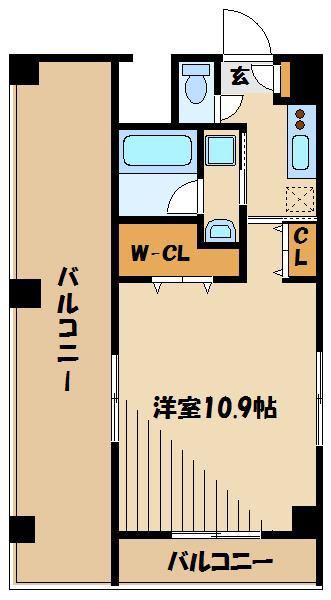ヴァリエ原町田(1K/5階)の間取り写真