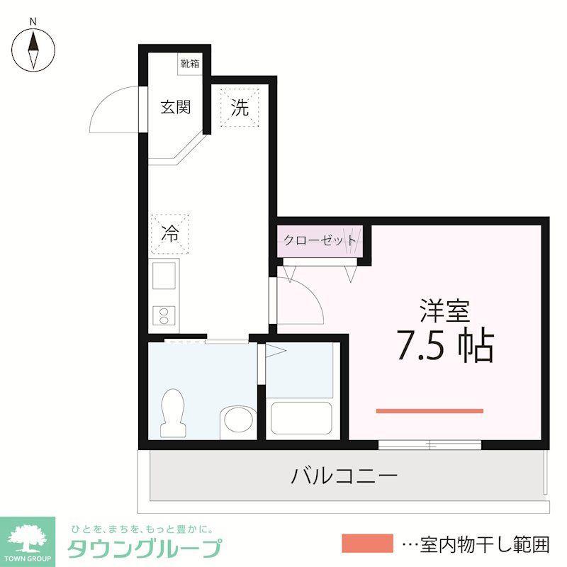 QUIET CRAB HOUSE MIX 星川(1K/3階)の間取り写真
