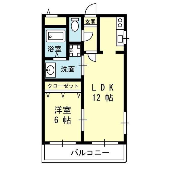 アバンティ(1LDK/2階)の間取り写真