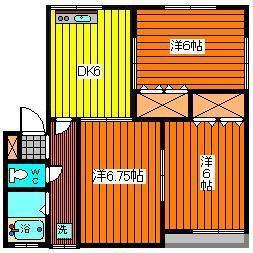 FEEL MIHARA 1(3DK/1階)の間取り写真