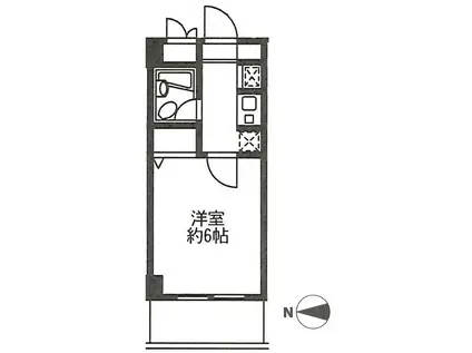 クイール(1K/2階)の間取り写真