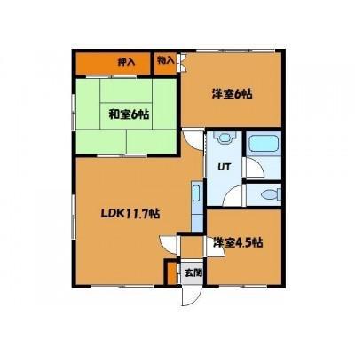 大森ハイツ(3LDK/2階)の間取り写真
