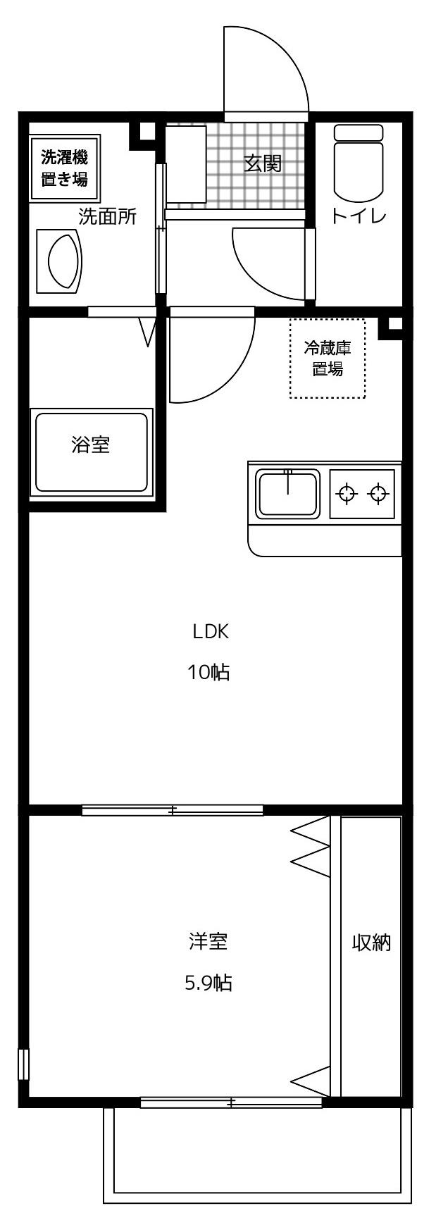 アルジェント アート(1LDK/3階)の間取り写真