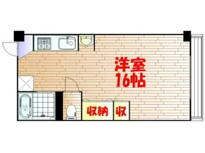 アレズIII番館(ワンルーム/5階)の間取り写真