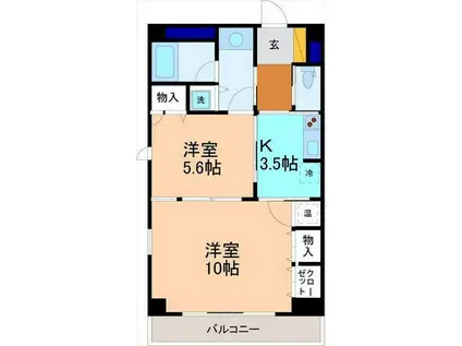 ファーストレーベン彦三ANNEX(2K/3階)の間取り写真