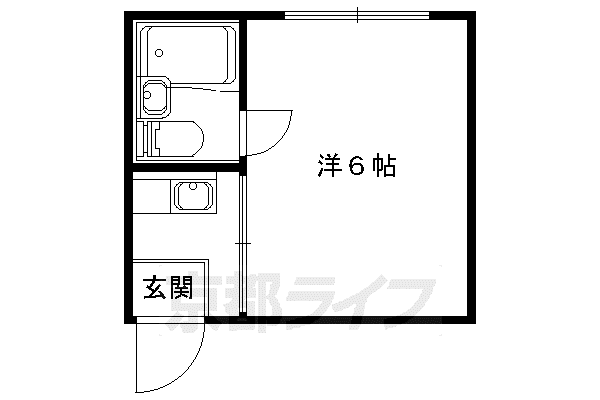 ソフィア山科(1K/2階)の間取り写真