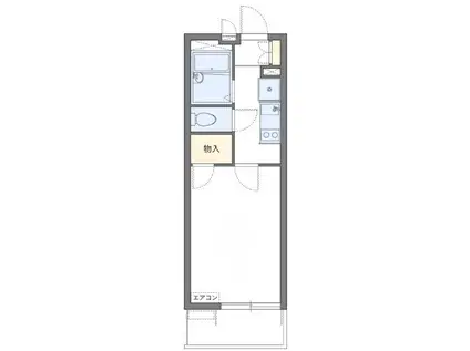 レオパレスかわせみ(1K/3階)の間取り写真