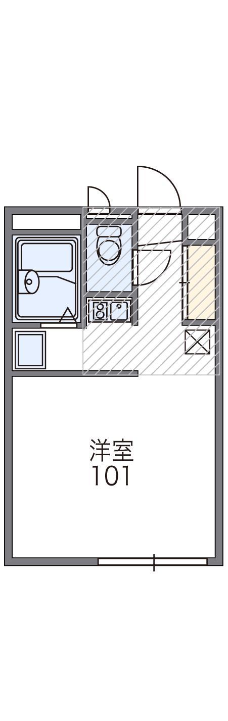 レオパレス秀峰(1K/2階)の間取り写真