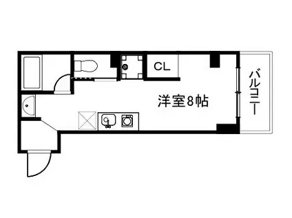コーポ峰(ワンルーム/2階)の間取り写真