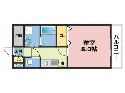 ヒルズR&A(1K/3階)の間取り写真