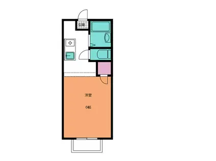 ベルコリーヌIII(ワンルーム/2階)の間取り写真