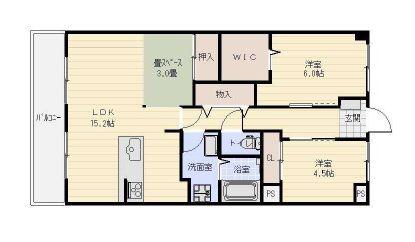 ヴィーブル東若林(2SLDK/3階)の間取り写真