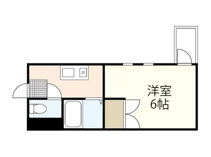 ローゼ比治山(1K/3階)の間取り写真