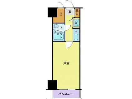 ルイシャトレ恵比寿(1K/5階)の間取り写真