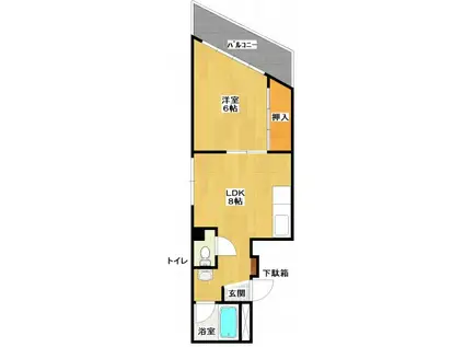 メゾンドール清水(1LDK/5階)の間取り写真