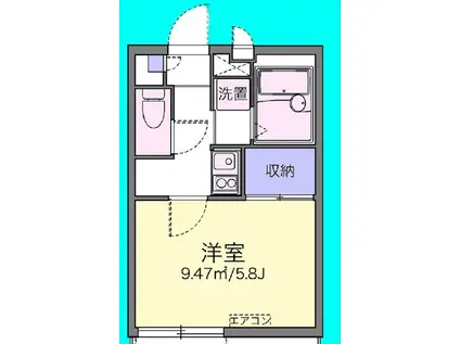 JR舞鶴線 東舞鶴駅 徒歩14分 2階建 築16年(1K/1階)の間取り写真