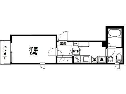 メゾン恵比寿南(1K/2階)の間取り写真