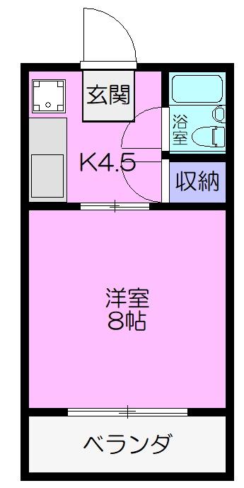 キャトルセゾン(1K/1階)の間取り写真