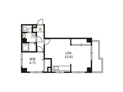 イーハトーヴ・ムトー(1LDK/6階)の間取り写真