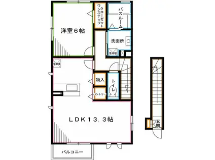 FELICIO IGUSA(1LDK/2階)の間取り写真