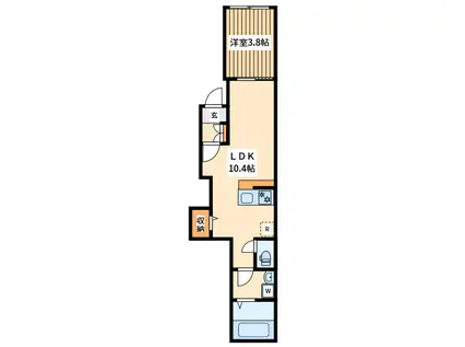 原町田1丁目AP(1LDK/1階)の間取り写真