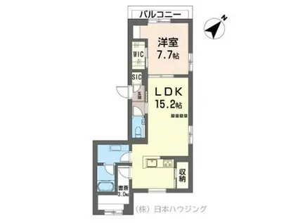 ザ・グランツ大倉山(1SLDK/1階)の間取り写真