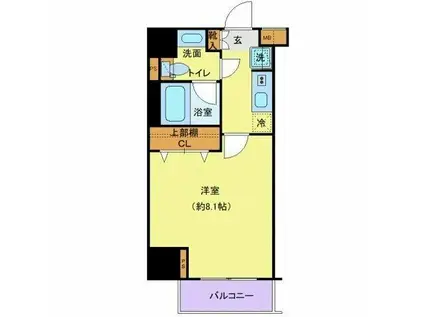 ガリシア平和島(1K/7階)の間取り写真