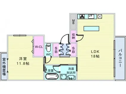 メゾンヴェール北桜塚(1LDK/3階)の間取り写真