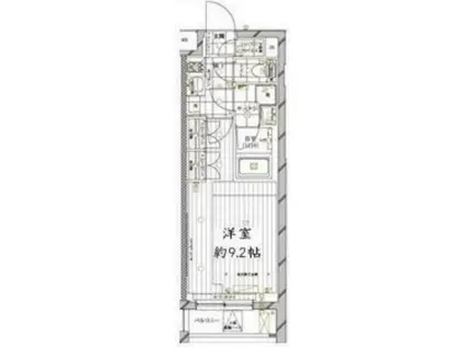 レガリス三軒茶屋(1K/1階)の間取り写真
