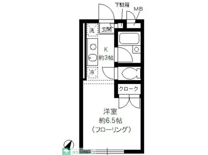 エスポワールM(1K/2階)の間取り写真