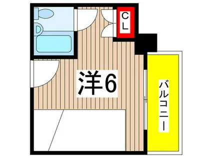 東陽1丁目ビル(ワンルーム/5階)の間取り写真