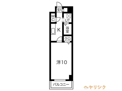 シャルマンMK(1K/3階)の間取り写真