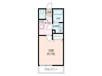 CLASSY追浜(1K/1階)の間取り写真