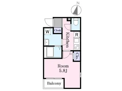 J-MAISON蕨II(1K/3階)の間取り写真