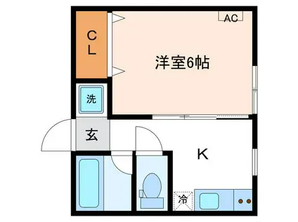 メゾン・ド・マナ(1K/2階)の間取り写真