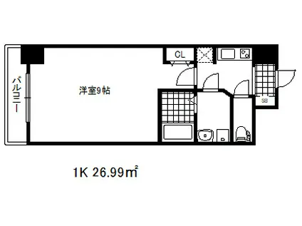 エスレジデンス神戸磯上通(1K/12階)の間取り写真
