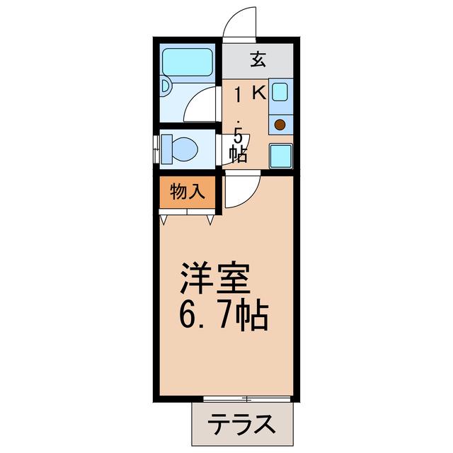 LIBERTY SPACE(1K/1階)の間取り写真