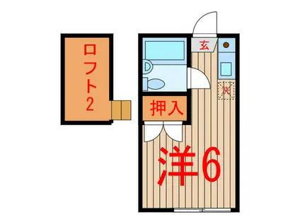 マインドパレス常盤台(ワンルーム/2階)の間取り写真