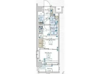 ジェノヴィア赤羽(1DK/3階)の間取り写真